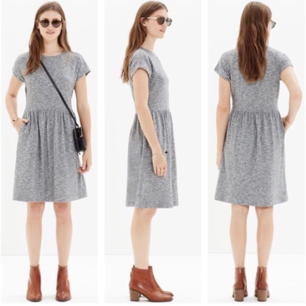 Madewell Heathered Grey Jersey Dress